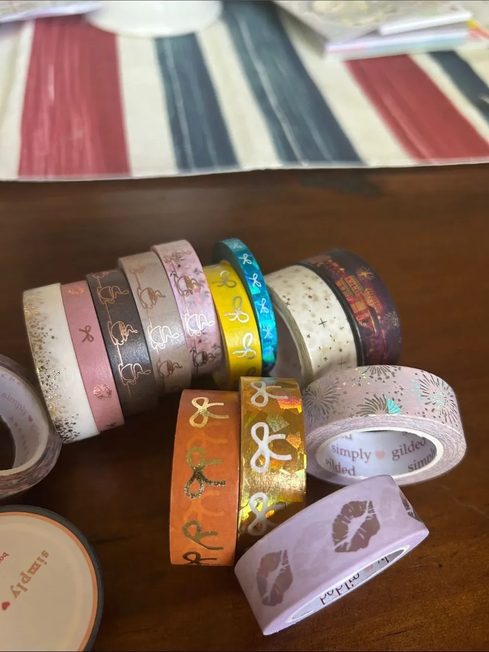 Simply Gilded assorted  Tape Bundle - Pink, Yellow, Teal, Brown, Cream 18 items